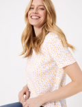 Animal Print Crew Neck Relaxed Fit T-Shirt