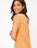 V-Neck Relaxed Longline T-Shirt