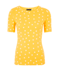 Pure Cotton Polka Dot Regular Fit T-Shirt