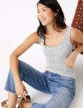 Pure Cotton Scoop Neck Regular Fit Vest