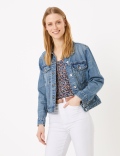 Pure Cotton Floral Scoop Neck Vest