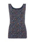 Pure Cotton Floral Scoop Neck Vest