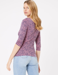 Cotton Animal Print Fitted T-Shirt