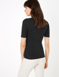 Pure Cotton Scoop Neck Regular Fit T-Shirt