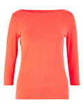 Cotton Rich Slim fit 3/4 Sleeve Top
