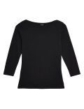 Cotton Rich Slim fit 3/4 Sleeve Top