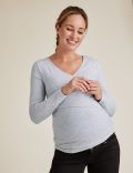 Maternity Cotton Fitted Nursing Top