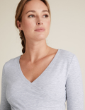 Maternity Cotton Fitted Nursing Top