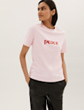 Pure Cotton Slogan T-Shirt