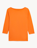 Cotton Rich Slim Fit 3/4 Sleeve T-Shirt