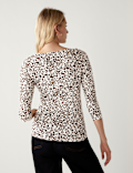 Cotton Rich Printed Slim Fit Top