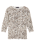 Cotton Rich Printed Slim Fit Top