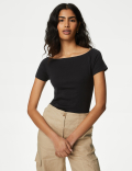 Pure Cotton Bardot Top