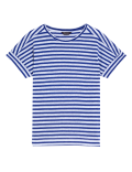 Linen Rich Striped T-Shirt