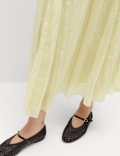 Textured Midaxi Circle Skirt