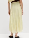 Textured Midaxi Circle Skirt