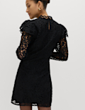 Lace High Neck Mini Column Dress