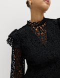 Lace High Neck Mini Column Dress