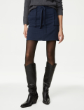 Lyocell™ Rich Belted Mini A-Line Skirt