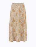 Floral Midi A-Line Skirt