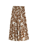 Pure Cotton Printed Pleated Midi Skirt