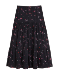 Printed Midaxi Tiered Skirt