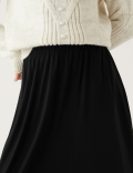 Jersey Midi Circle Skirt