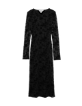 Jersey Flora Flockedl Midaxi Column Dress