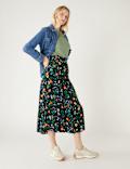 Printed Midaxi Tiered Skirt