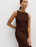 Cotton Rich Textured Midaxi Column Dress