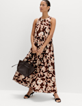 Floral Relaxed Maxi Waisted Dress