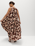 Floral Relaxed Maxi Waisted Dress