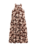Floral Relaxed Maxi Waisted Dress
