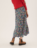Ditsy Floral Wrap Midaxi Skirt