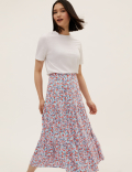 Ditsy Floral Midaxi Tiered Skirt