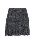 Polka Dot Ruffle Mini Wrap Skirt