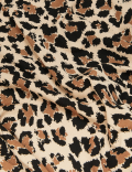 Jersey Animal Print Midi Skater Skirt