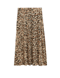 Jersey Animal Print Midi Skater Skirt