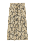 Animal Print Midi Straight Pencil Skirt