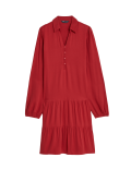 V-Neck Knee Length Tiered Dress