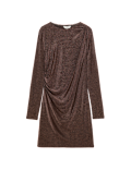 Sparkly Round Neck Mini Column Dress