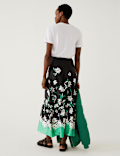 Floral Midaxi A-Line Skirt