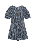 Pure Cotton Printed Mini Waisted Dress