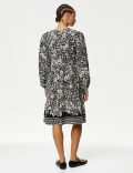 Cotton Rich Textured Yoke Mini Dress