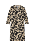 Printed V-Neck Knee Length Shift Dress