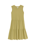 Pure Cotton Knee Length Tiered Dress