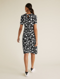 Floral Round Neck Swing Dress