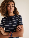 Jersey Striped Swing Dress
