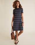 Jersey Striped Swing Dress