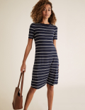 Jersey Striped Swing Dress